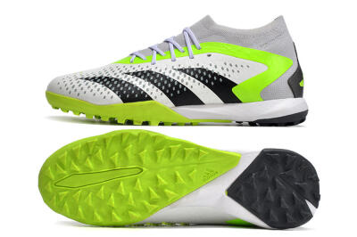 Men's Adidas Predator Accuracy.1 TF Football Shoes - White/Black/Green