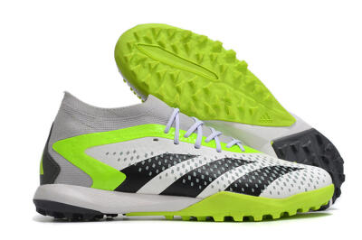 Men's Adidas Predator Accuracy.1 TF Football Shoes - White/Black/Green