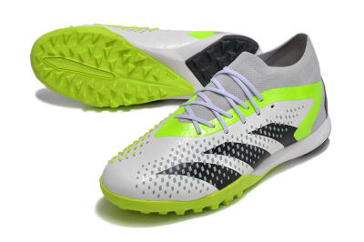 Men's Adidas Predator Accuracy.1 TF Football Shoes - White/Black/Green