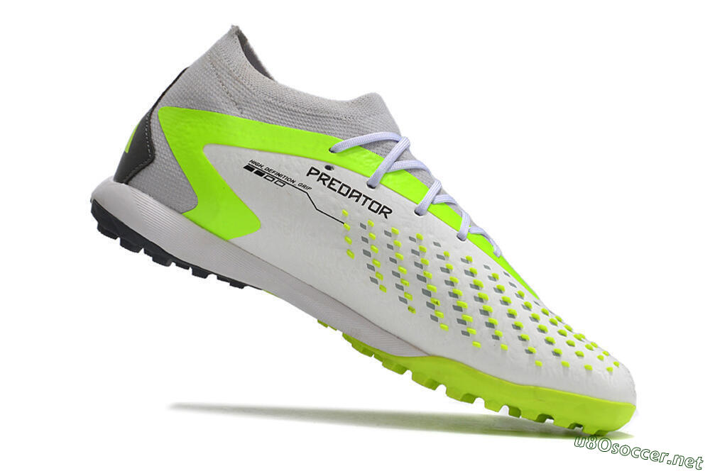 Men's Adidas Predator Accuracy.1 TF Football Shoes - White/Black/Green 4