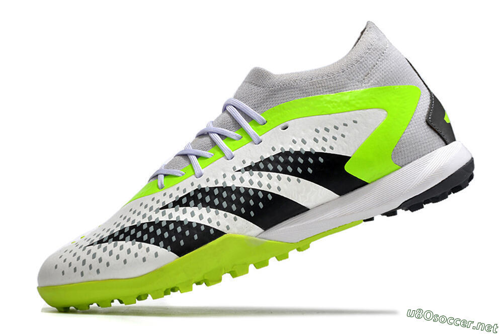 Men's Adidas Predator Accuracy.1 TF Football Shoes - White/Black/Green 5
