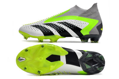 Men's Adidas Predator Accuracy+ FG Football Boots - White/Black/Green