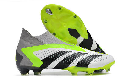 Men's Adidas Predator Accuracy+ FG Football Boots - White/Black/Green