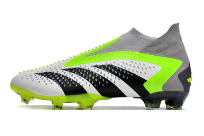 Men's Adidas Predator Accuracy+ FG Football Boots - White/Black/Green