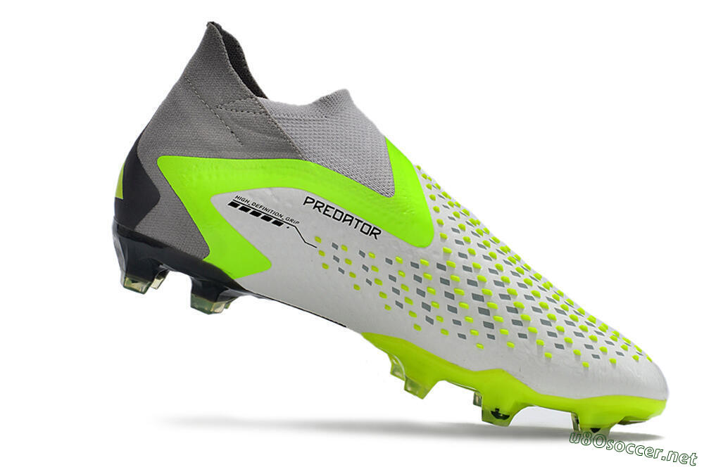 Men's Adidas Predator Accuracy+ FG Football Boots - White/Black/Green 4