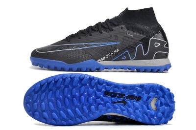 Men's Nike Air Zoom Mercurial Superfly 9 Elite TF Football Shoes - Black/White/Blue