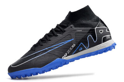 Men's Nike Air Zoom Mercurial Superfly 9 Elite TF Football Shoes - Black/White/Blue