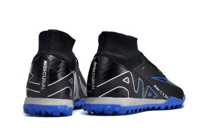 Men's Nike Air Zoom Mercurial Superfly 9 Elite TF Football Shoes - Black/White/Blue