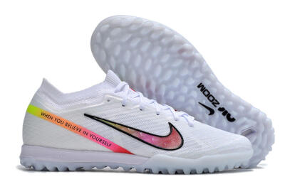 Men's Nike Air Zoom Mercurial Vapor 15 Elite TF Football Shoes - White/Black/Pink