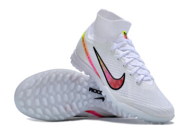 Men's Nike Air Zoom Mercurial Superfly 9 Elite TF Football Shoes - White/Black/Pink