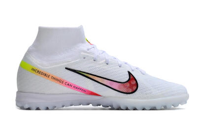 Men's Nike Air Zoom Mercurial Superfly 9 Elite TF Football Shoes - White/Black/Pink