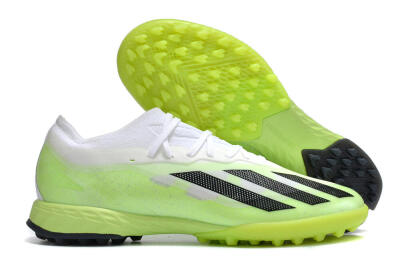 Men's Adidas X Crazyfast.1 TF Football Shoes - Green/White/Black