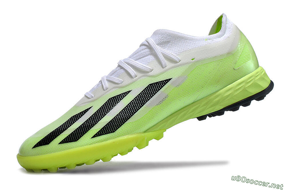 Men's Adidas X Crazyfast.1 TF Football Shoes - Green/White/Black 5