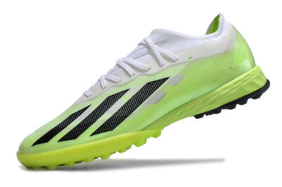 Men's Adidas X Crazyfast.1 TF Football Shoes - Green/White/Black