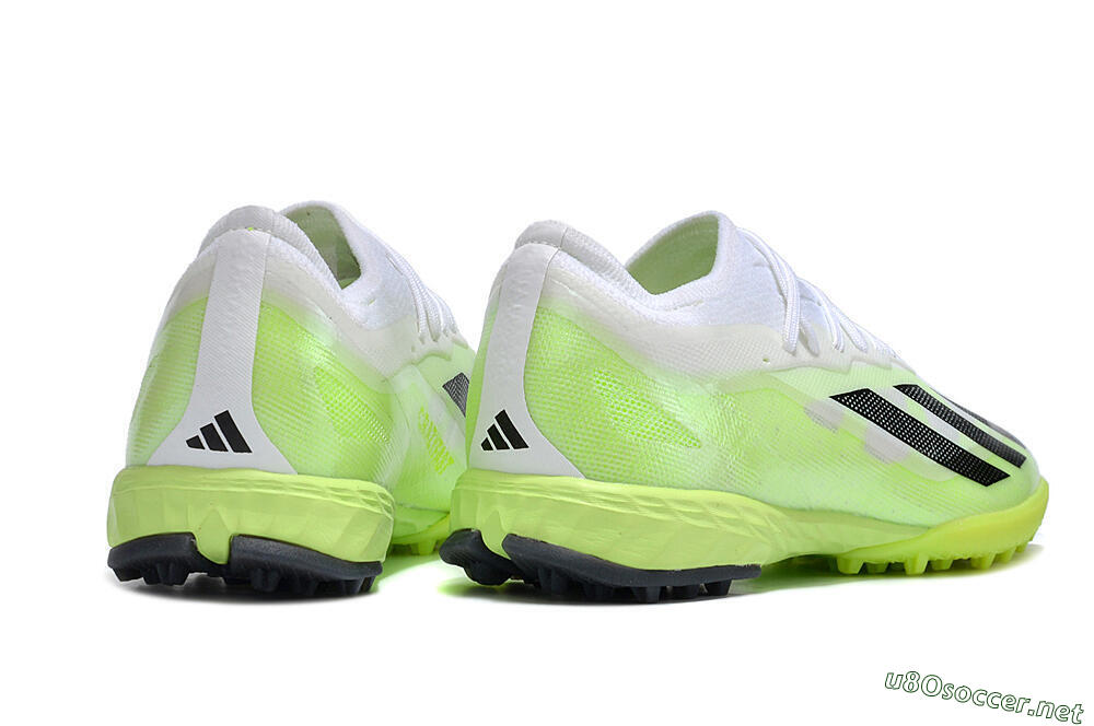 Men's Adidas X Crazyfast.1 TF Football Shoes - Green/White/Black 6