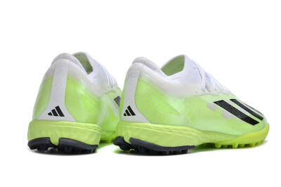 Men's Adidas X Crazyfast.1 TF Football Shoes - Green/White/Black