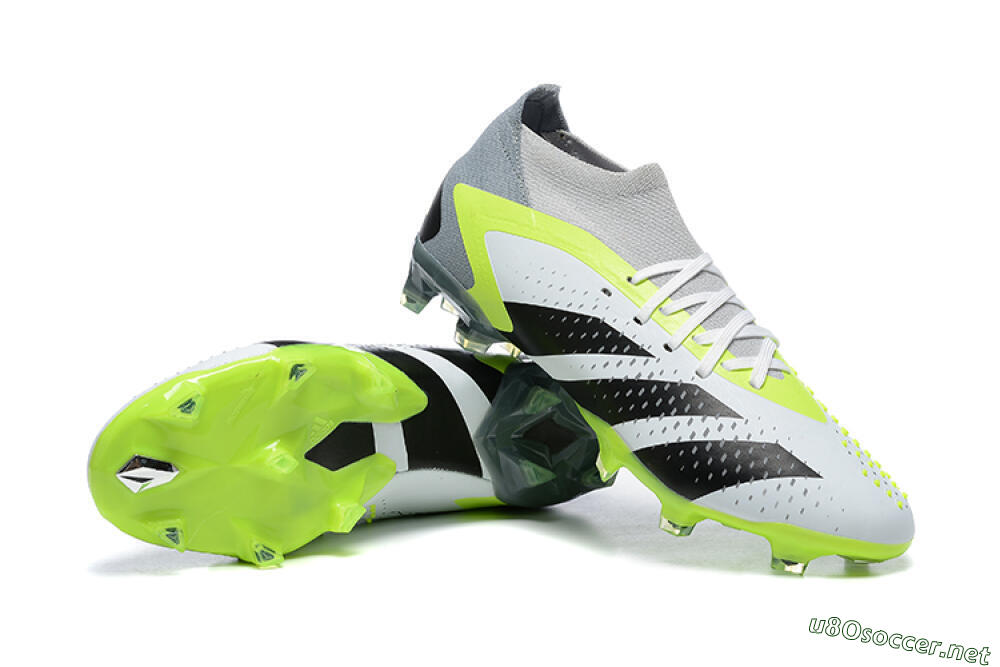 Men's Adidas Predator Accuracy.1 FG Football Boots - White/Black/Yellow 4