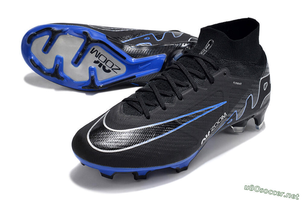 Unisex Nike Air Zoom Superfly 9 Elite SE FG Football Boots - Black/Blue/White 3