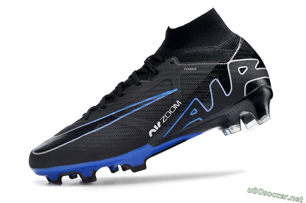 Unisex Nike Air Zoom Superfly 9 Elite SE FG Football Boots - Black/Blue/White 5