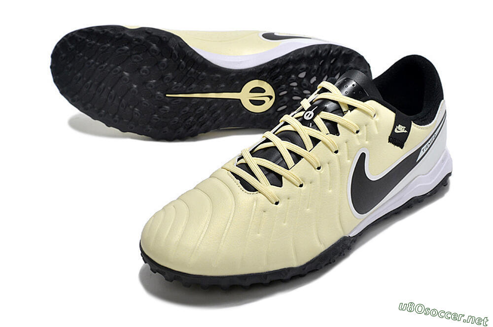 Men's Nike Tiempo Legend 10 TF Football Shoes - Yellow/Black/White 3