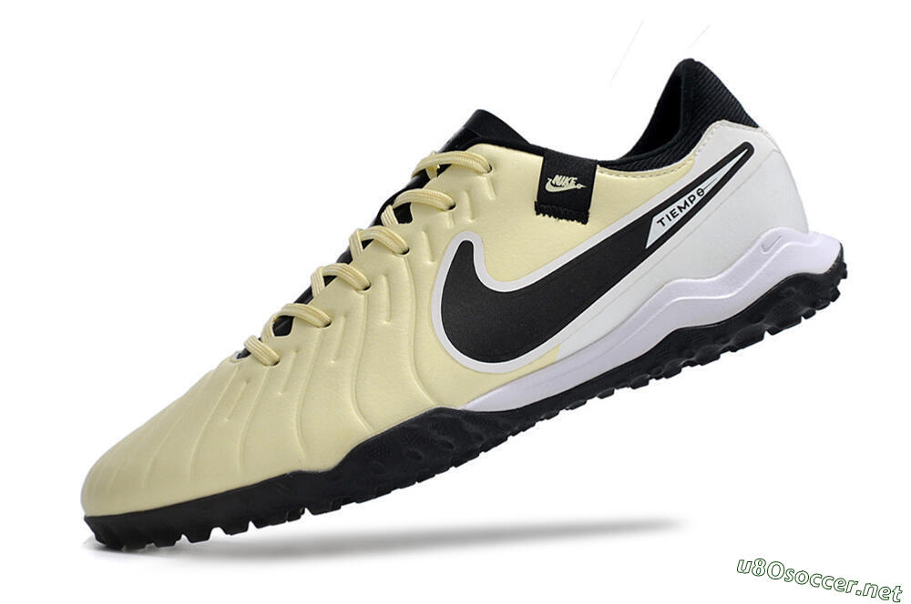 Men's Nike Tiempo Legend 10 TF Football Shoes - Yellow/Black/White 4