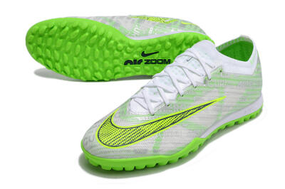 Unisex Nike Air Zoom Mercurial Vapor 15 Elite TF Football Shoes - Green/White/Silver