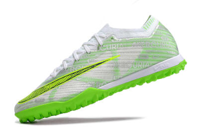 Unisex Nike Air Zoom Mercurial Vapor 15 Elite TF Football Shoes - Green/White/Silver