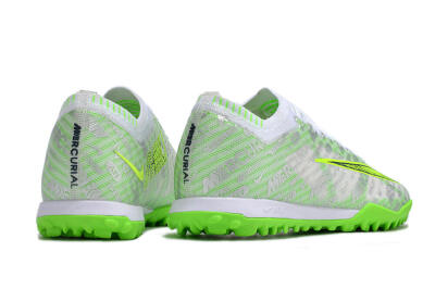 Unisex Nike Air Zoom Mercurial Vapor 15 Elite TF Football Shoes - Green/White/Silver