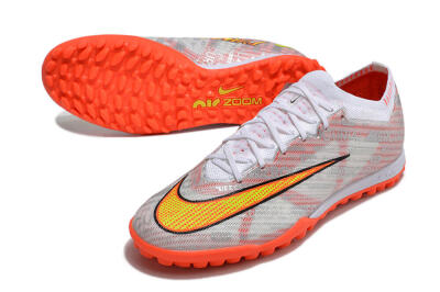 Unisex Nike Air Zoom Mercurial Vapor 15 Elite TF Football Shoes - Orange/White/Silver