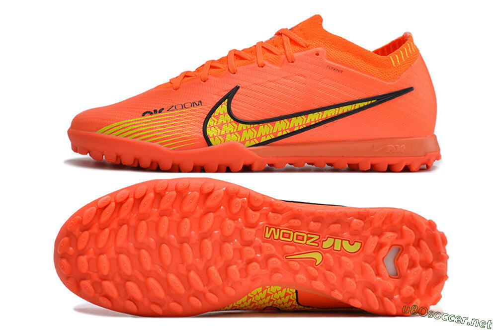 Men's Nike Air Zoom Mercurial Vapor 15 Elite TF Football Shoes - Red/Yellow 1