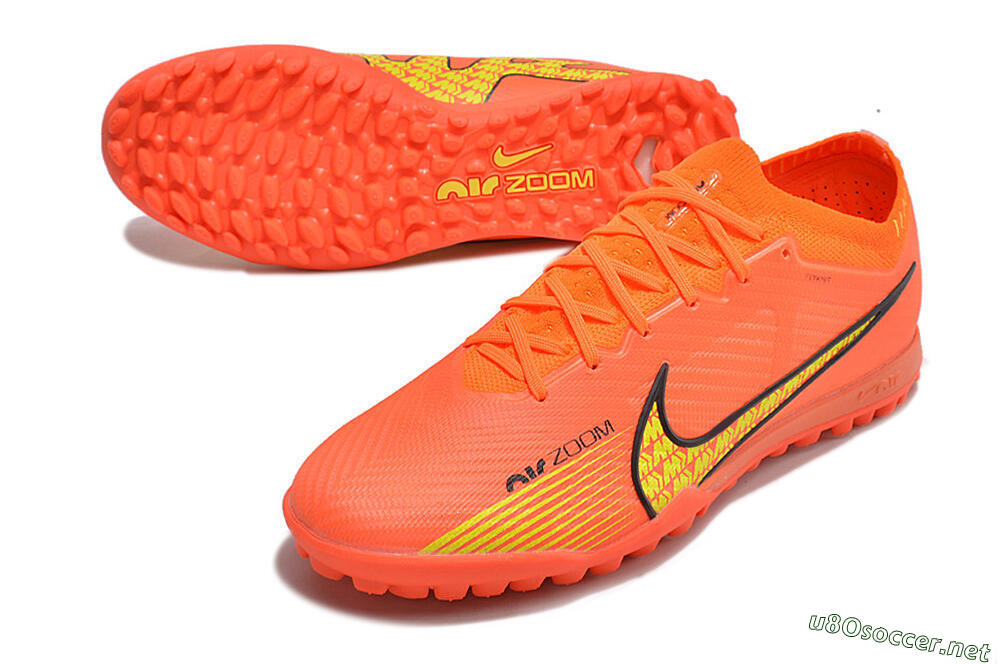 Men's Nike Air Zoom Mercurial Vapor 15 Elite TF Football Shoes - Red/Yellow 3