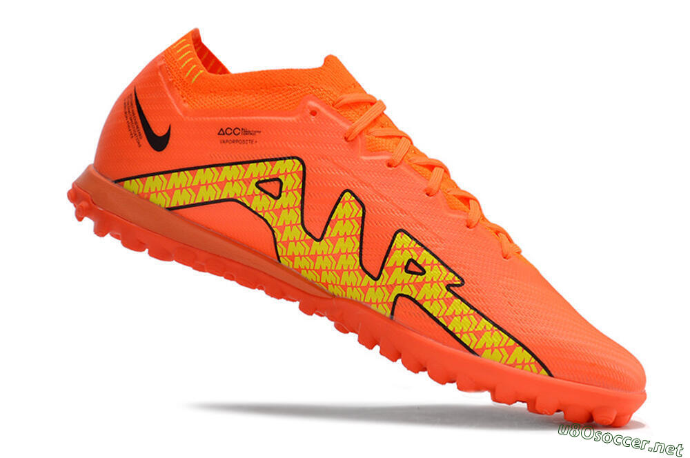 Men's Nike Air Zoom Mercurial Vapor 15 Elite TF Football Shoes - Red/Yellow 4