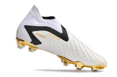 Men's Adidas Predator Accuracy+ FG Football Boots - White/Gold/Black