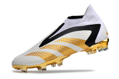 Men's Adidas Predator Accuracy+ FG Football Boots - White/Gold/Black
