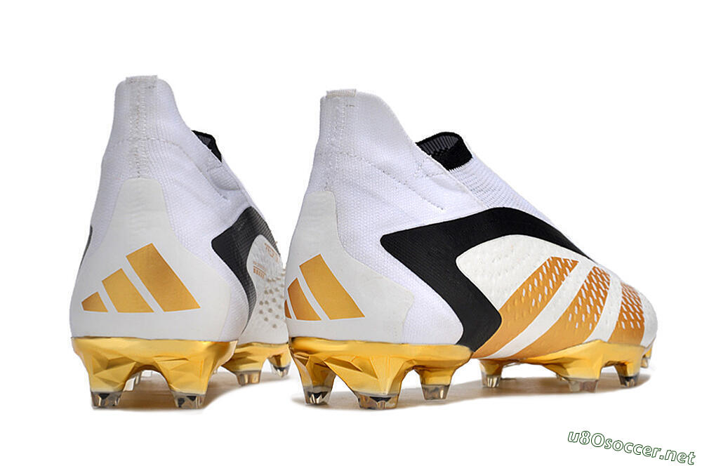 Men's Adidas Predator Accuracy+ FG Football Boots - White/Gold/Black 6