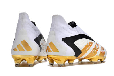 Men's Adidas Predator Accuracy+ FG Football Boots - White/Gold/Black