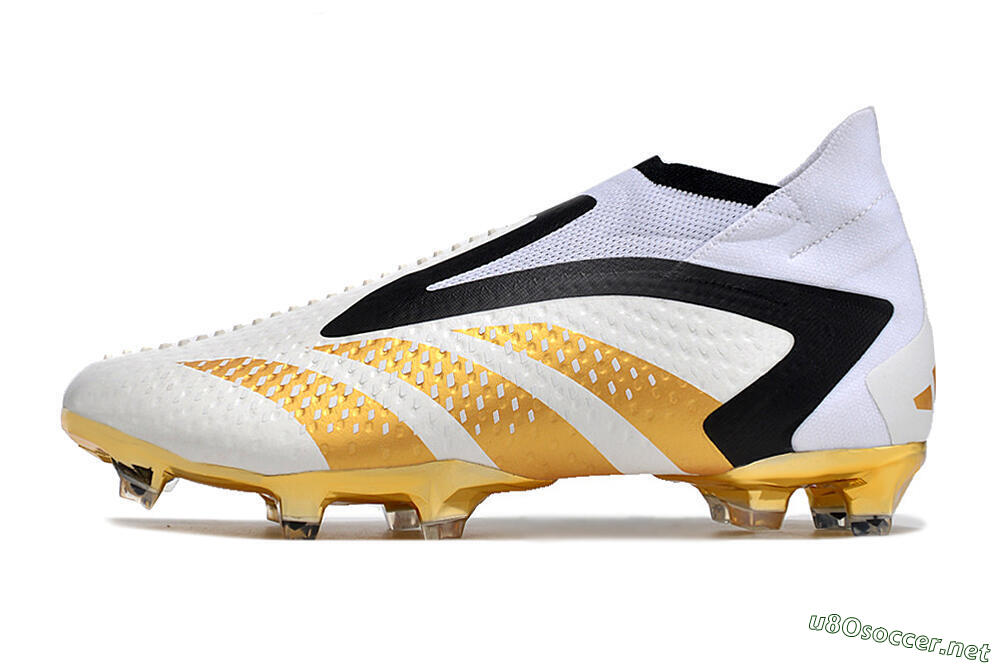 Men's Adidas Predator Accuracy+ FG Football Boots - White/Gold/Black 0