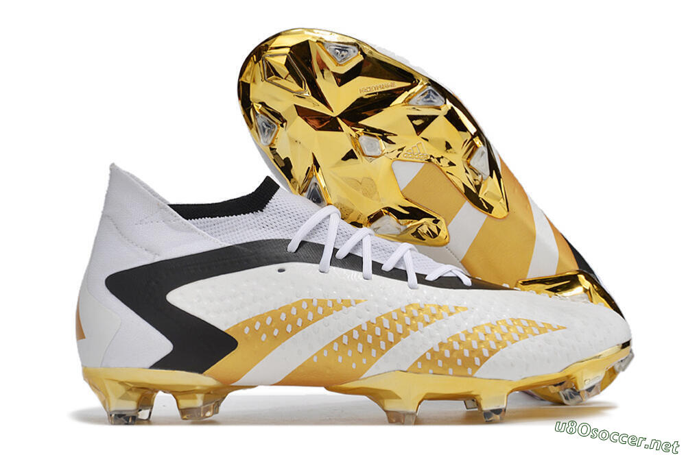 Men's Adidas Predator Accuracy.1 FG Football Boots - White/Gold/Black 2