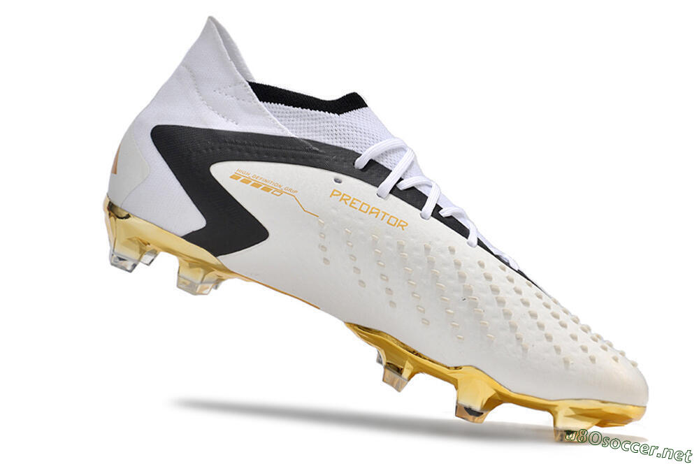 Men's Adidas Predator Accuracy.1 FG Football Boots - White/Gold/Black 4