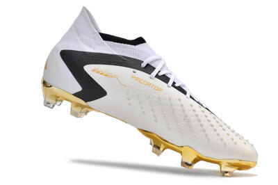 Men's Adidas Predator Accuracy.1 FG Football Boots - White/Gold/Black