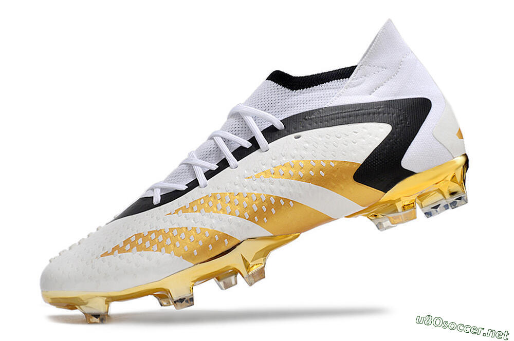 Men's Adidas Predator Accuracy.1 FG Football Boots - White/Gold/Black 5