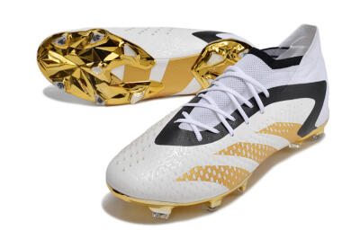 Men's Adidas Predator Accuracy.1 FG Football Boots - White/Gold/Black