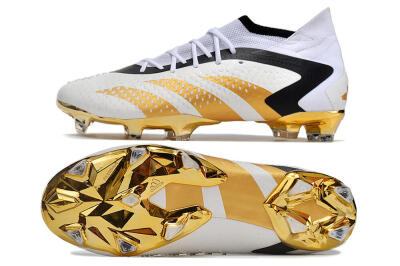 Men's Adidas Predator Accuracy.1 FG Football Boots - White/Gold/Black