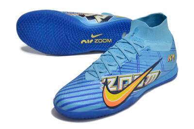 Men's Nike Air Zoom Mercurial Superfly 9 Elite IC Football Shoes - Blue/Yellow/Black