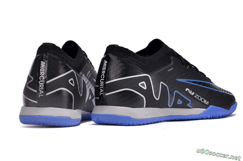 Men's Nike Air Zoom Mercurial Vapor 15 Elite IC Football Shoes - Black/Blue/White 6