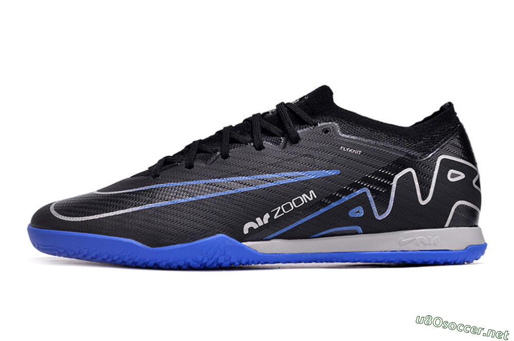 Men's Nike Air Zoom Mercurial Vapor 15 Elite IC Football Shoes - Black/Blue/White 0