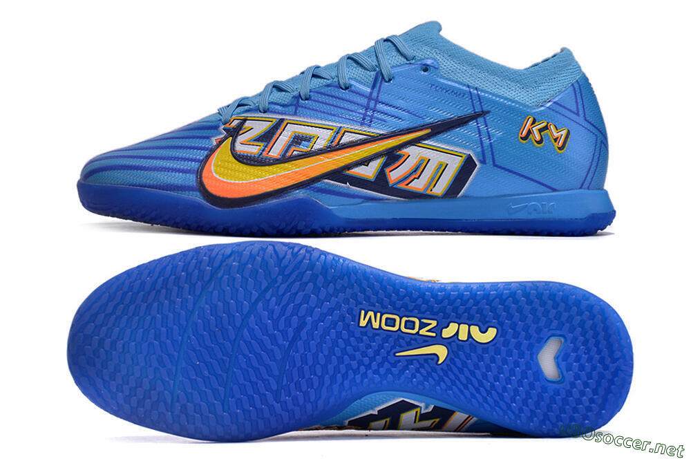 Men's Nike Air Zoom Mercurial Vapor 15 Elite IC Football Shoes - Blue/Yellow/Black 1