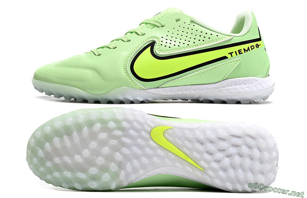 Men's Nike Tiempo Legend 9 TF Football Shoes - Green/Yellow/Black 1