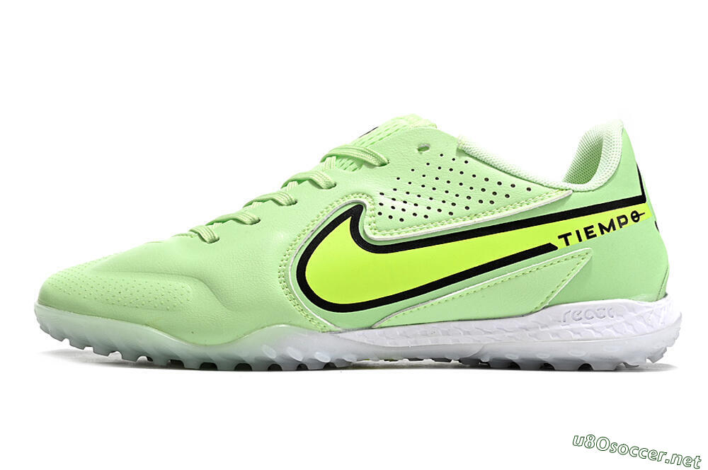 Men's Nike Tiempo Legend 9 TF Football Shoes - Green/Yellow/Black 0