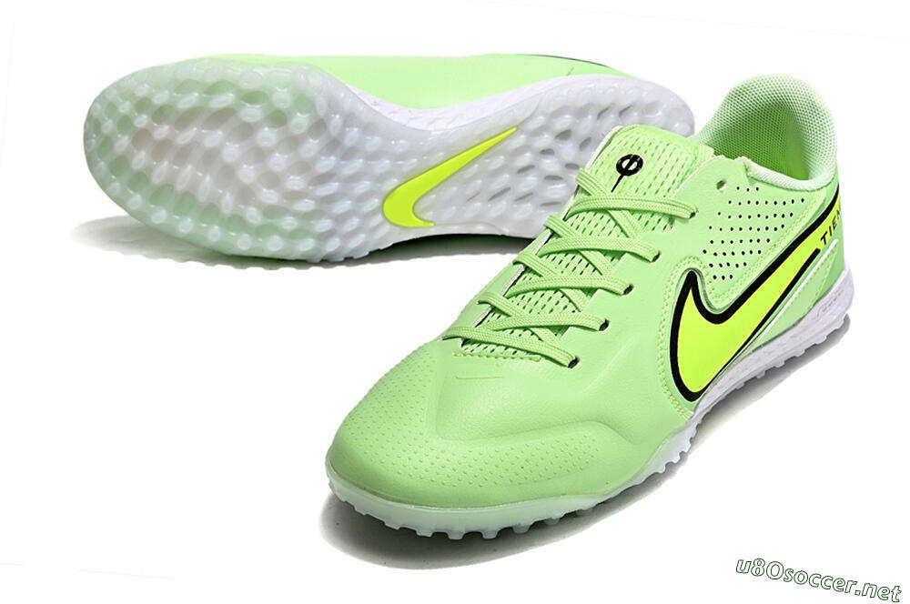 Men's Nike Tiempo Legend 9 TF Football Shoes - Green/Yellow/Black 3